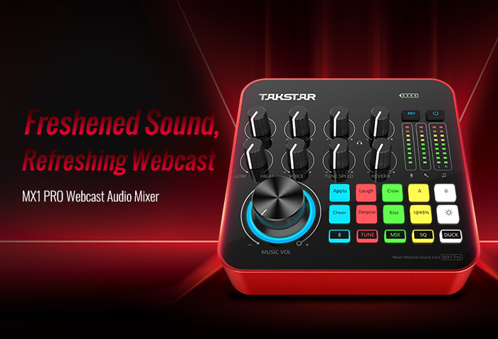 New Release | MX1 PRO Mixer Webcast Sound Card