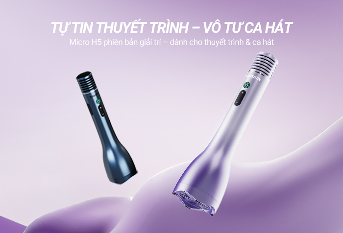 Sản phẩm mới ra mắt | Micro H5 phiên bản giải trí – dành cho thuyết trình & ca hát