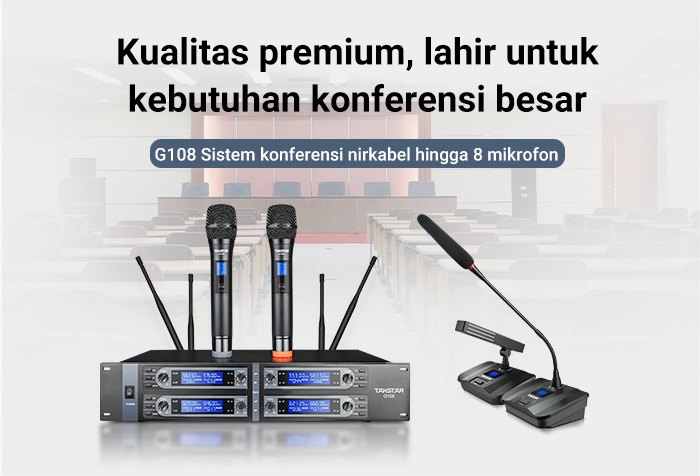 Peluncuran Produk Baru | G108 (Upgraded Version) Sistem konferensi nirkabel hingga 8 mikrofon